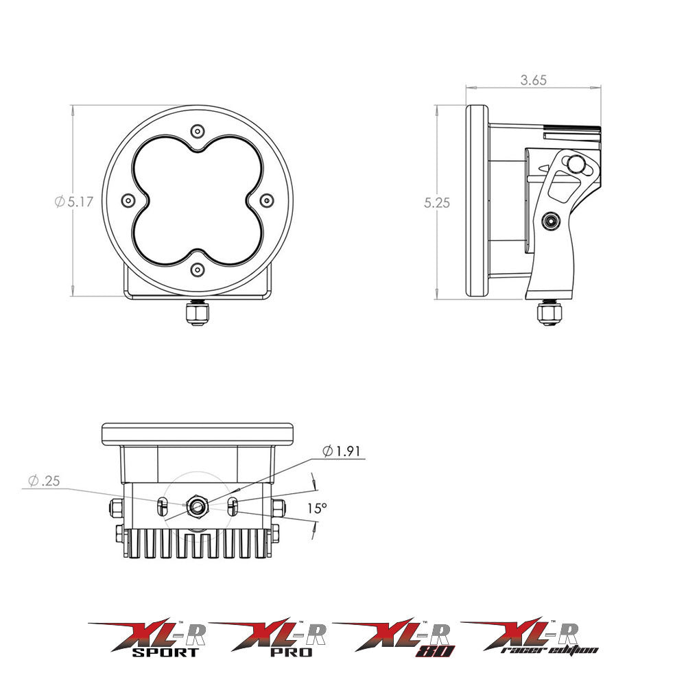 XL-R Sport LED Auxiliary Light Pod Pair - Universal